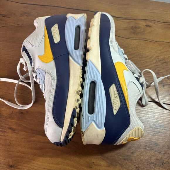 NIKE Air Max 90 Essential Royal Tint Mens Sneakers SZ 10 Platinum-Yellow Ochre main image 8